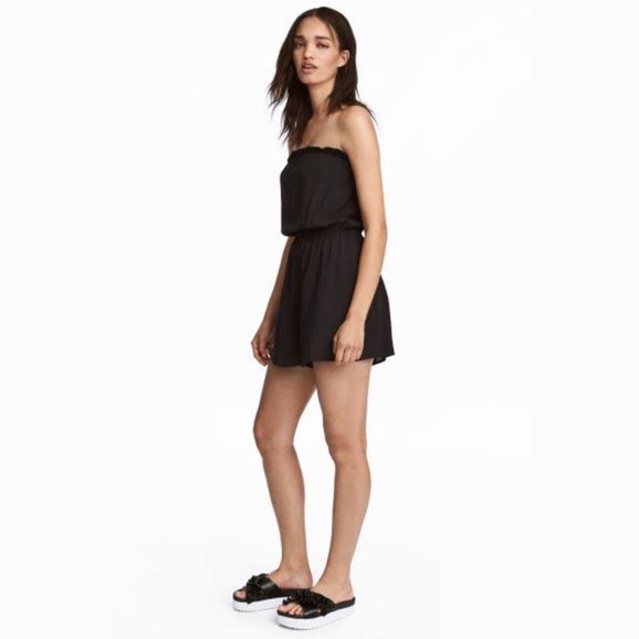 NWOT H&M Black Tube Romper, H&M Black Tube Playsuit, Size Small - Picture 2 of 4